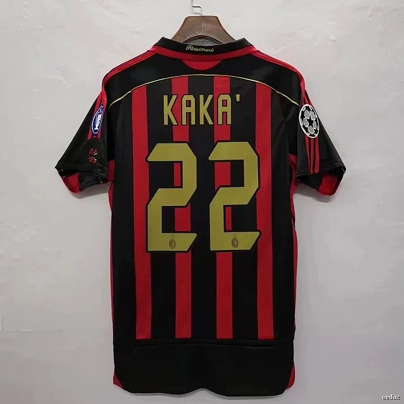 AC Milan Casual Kaka #22 soccer jersey White AC Milan for Streetwear Looks