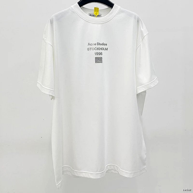 Acne Studios 2090-80 White Style Ac908066 Stockholm Logo T-Shirt Downtown Style