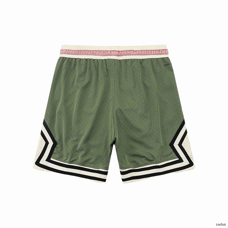 AJ retro-style green shorts