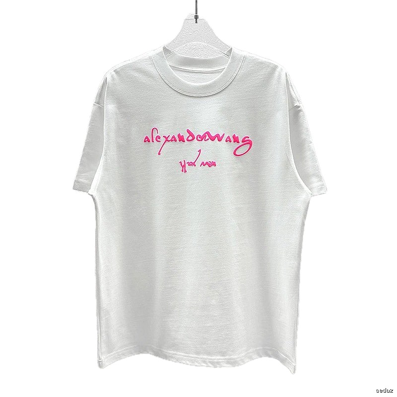 Alexander Wang Foam-Printed Cool & Trendy Style White T-Shirt