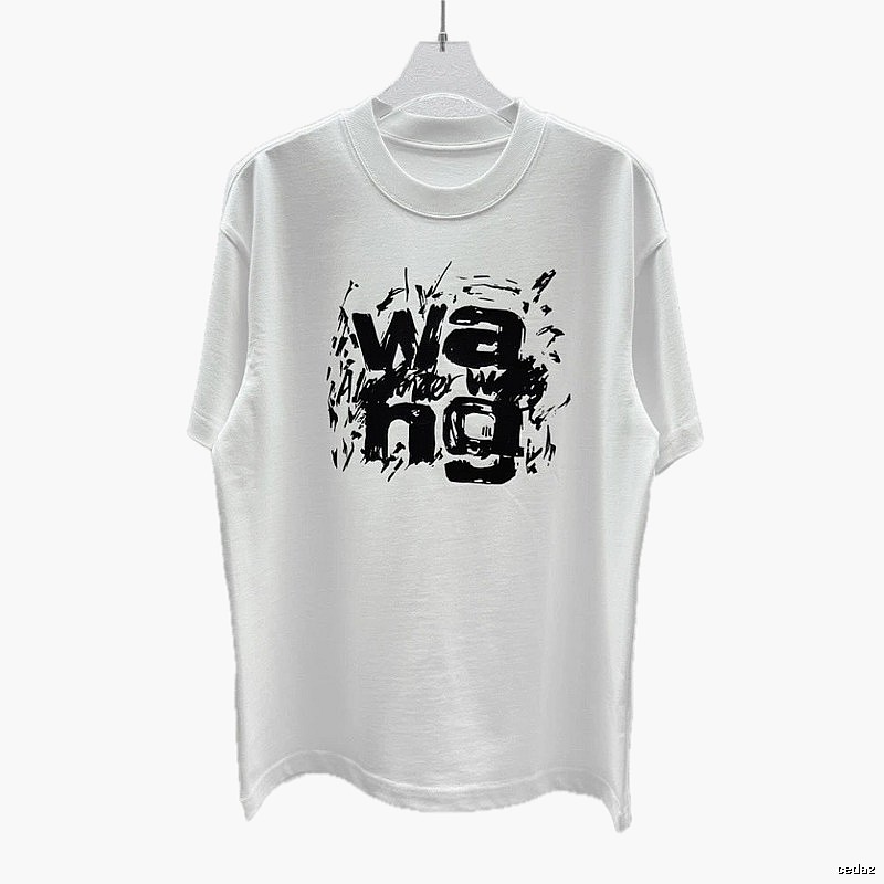 Alexander Wang Graffiti Street Style White T-Shirt