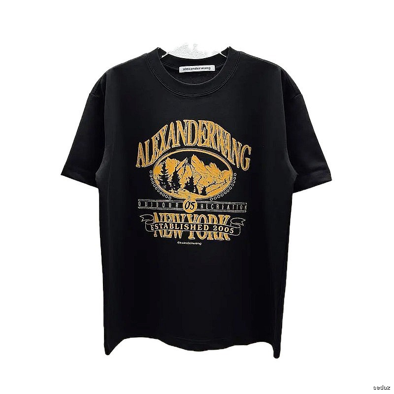 Alexander Wang Vintage Print Black Short-Sleeve T-Shirt
