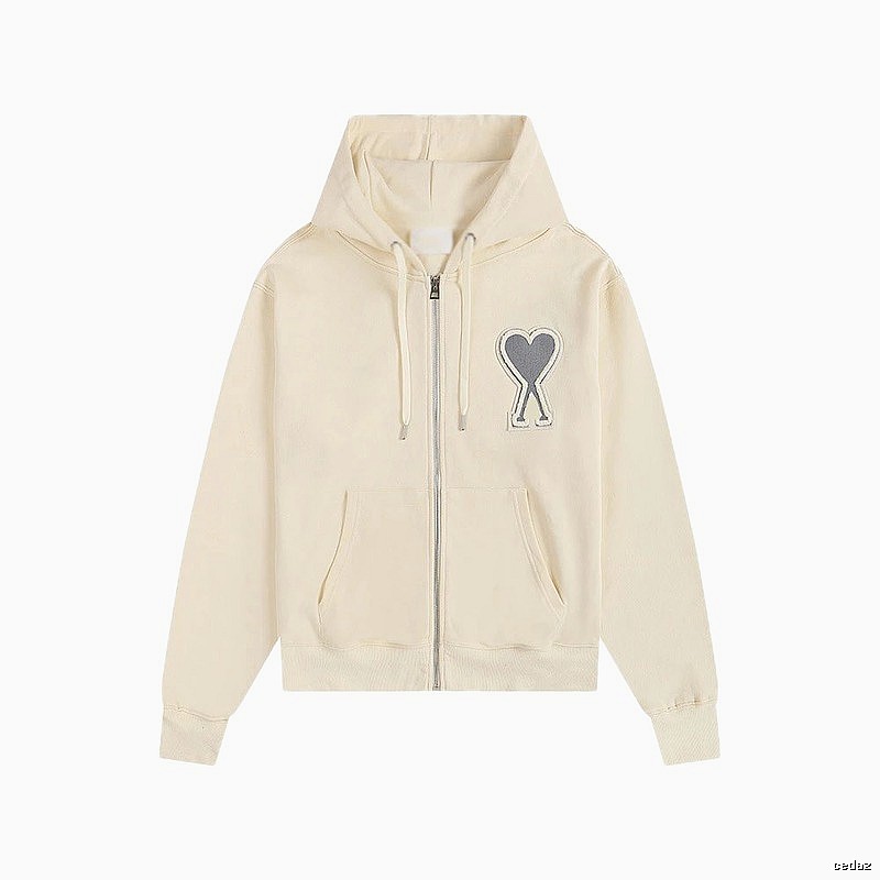 AMI Love Embroidered Cream Sweatshirt