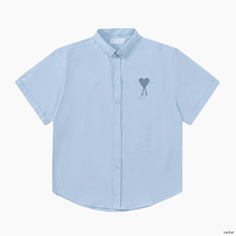 AMI Love Simple Style Blue Shirt