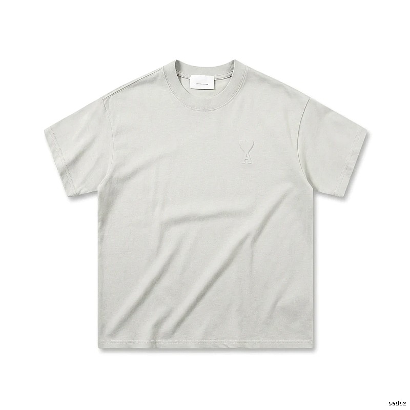 AMI Three-dimensional LOGO Simple White T-shirt