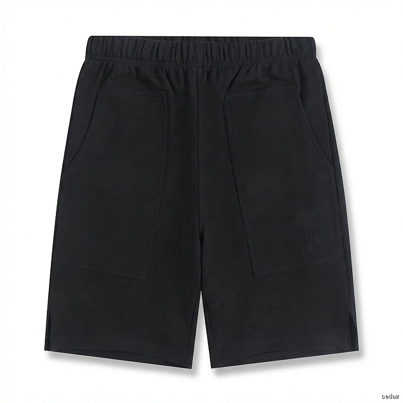 AMI Workwear Style Black Shorts