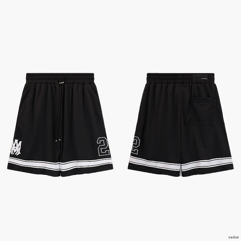 AMIRI American Basketball Style Black Athletic Shorts
