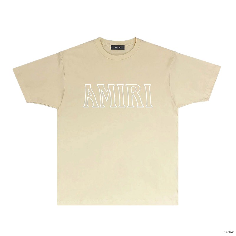 AMIRI Basic Style Simple Beige T-shirt