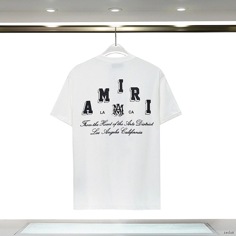 Amiri Daily Graphic T-shirt White Blue Amiri with Visual Detail