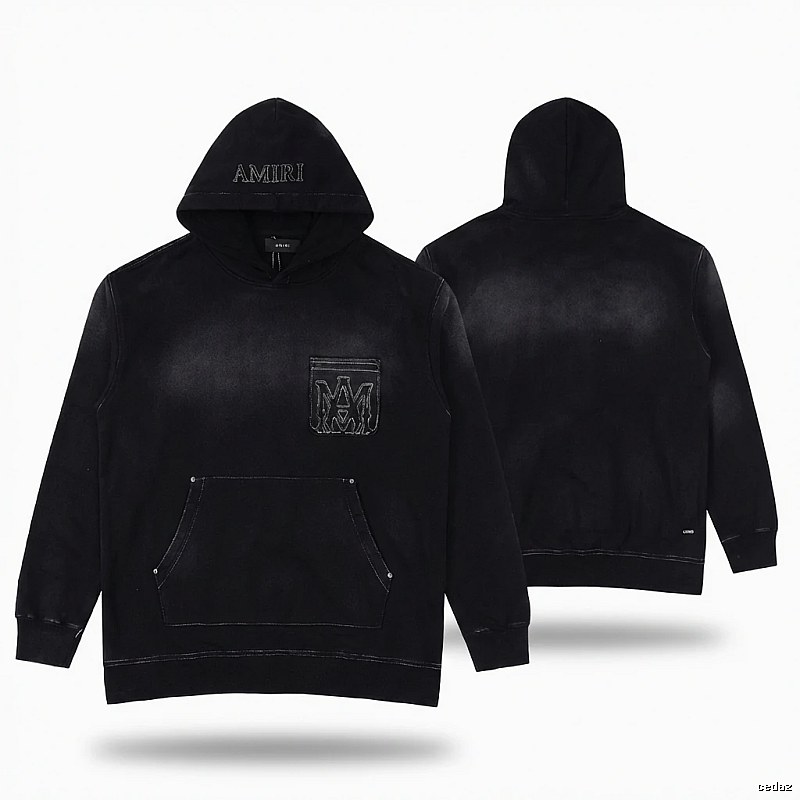 AMIRI distressed black hoodie