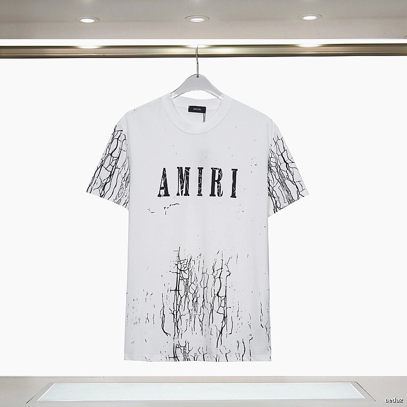 Amiri Easy Match Graphic T-shirt White Blue Amiri for Everyday Use