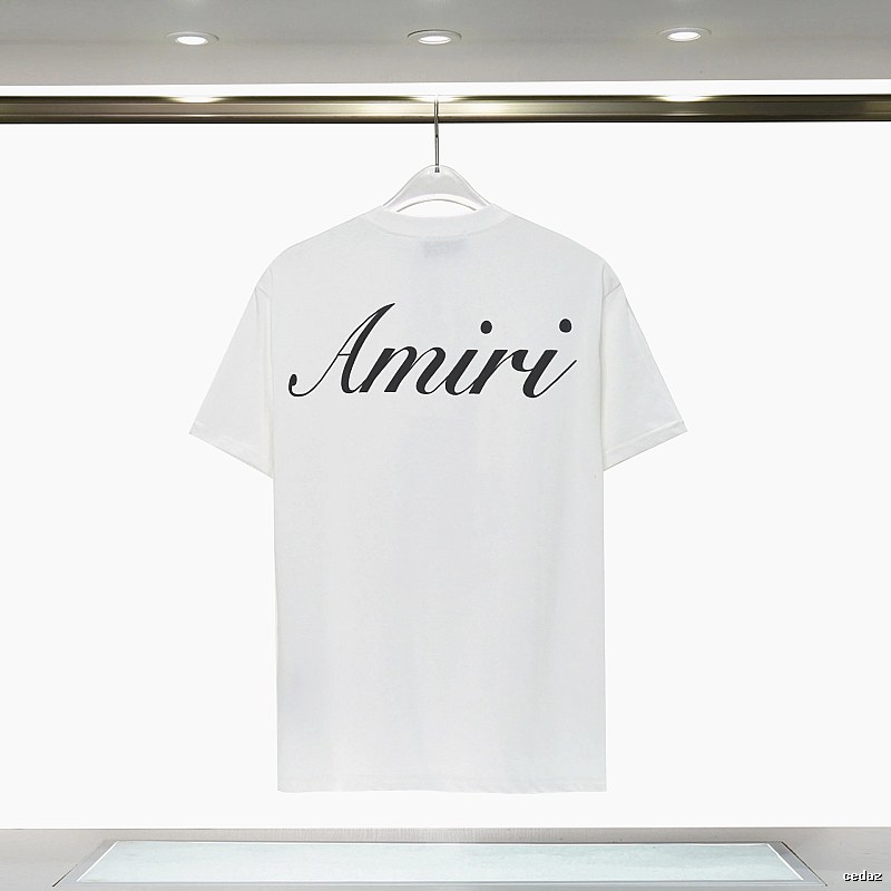Amiri Easy Match Graphic T-shirt White Blue Amiri for Leisure Wear