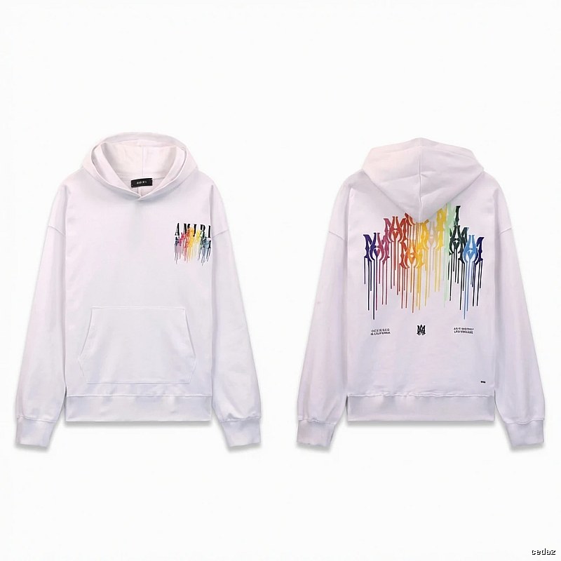 AMIRI Rainbow Wind White Hoodie
