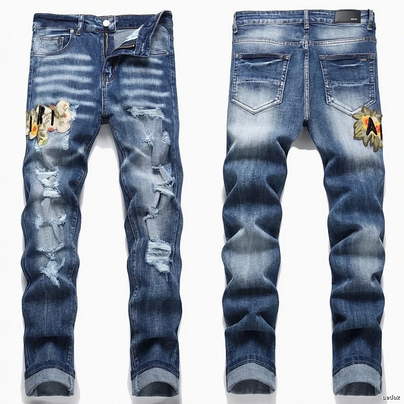 AMIRI Ripped Embroidered Jeans