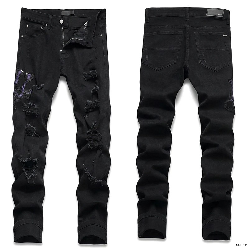 AMIRI Ripped Trendy Black Pants