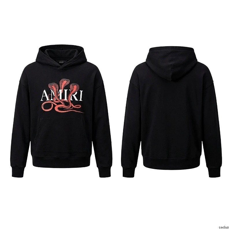 AMIRI Snake Pattern Trendy Cool Black Sweatshirt
