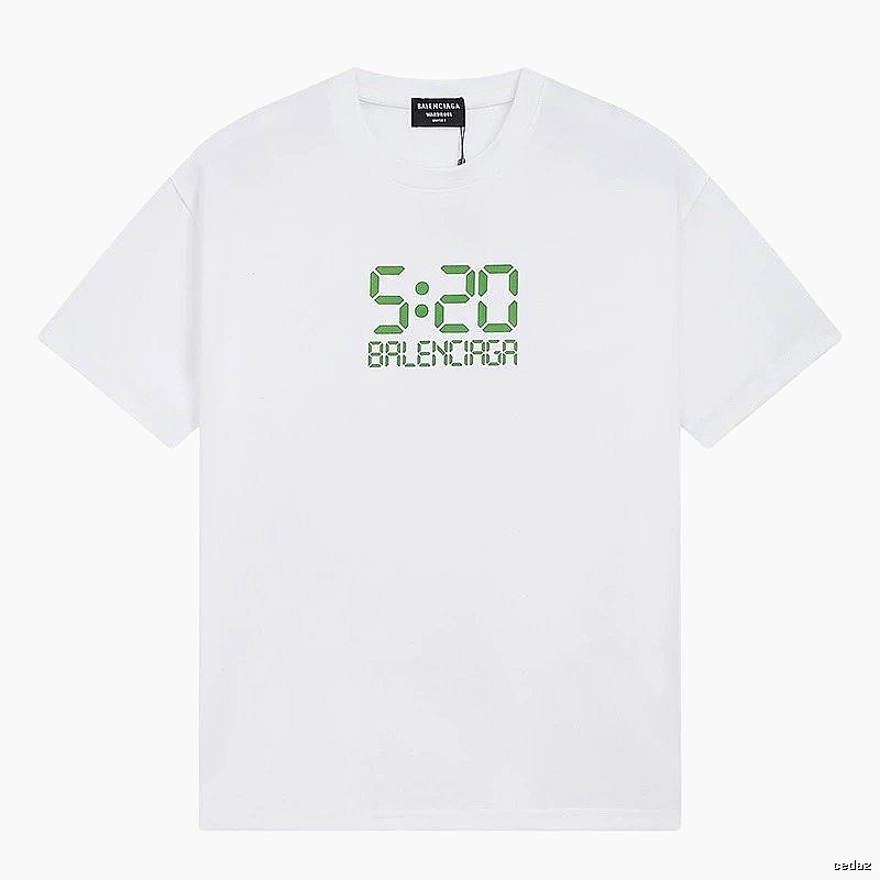 Balenciaga 5:20 Printed Trendy White T-Shirt