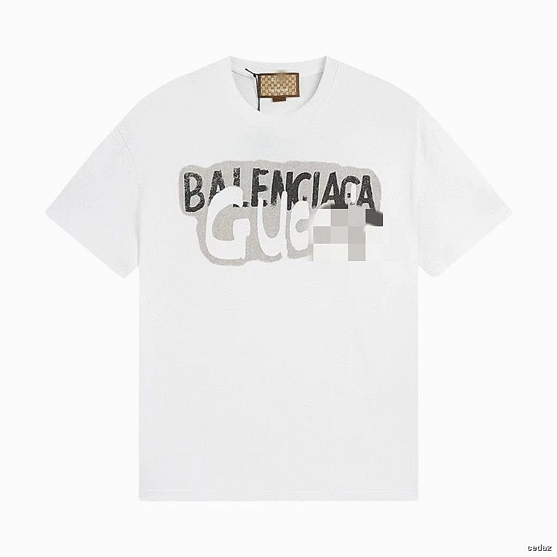 Balenciaga Co-branded Graffiti-style White T-Shirt