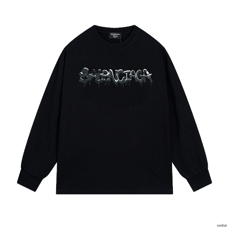 Balenciaga graffiti-style black long-sleeve