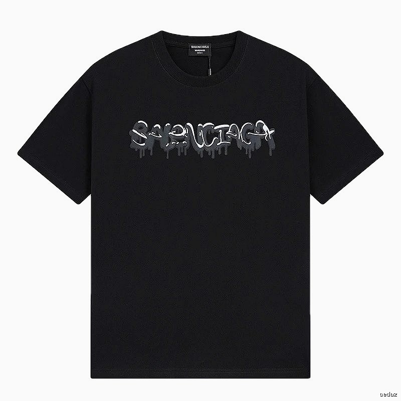 Balenciaga graffiti-style black T-shirt