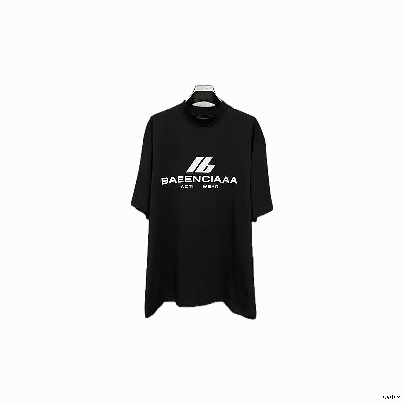 Balenciaga letter-style black T-shirt