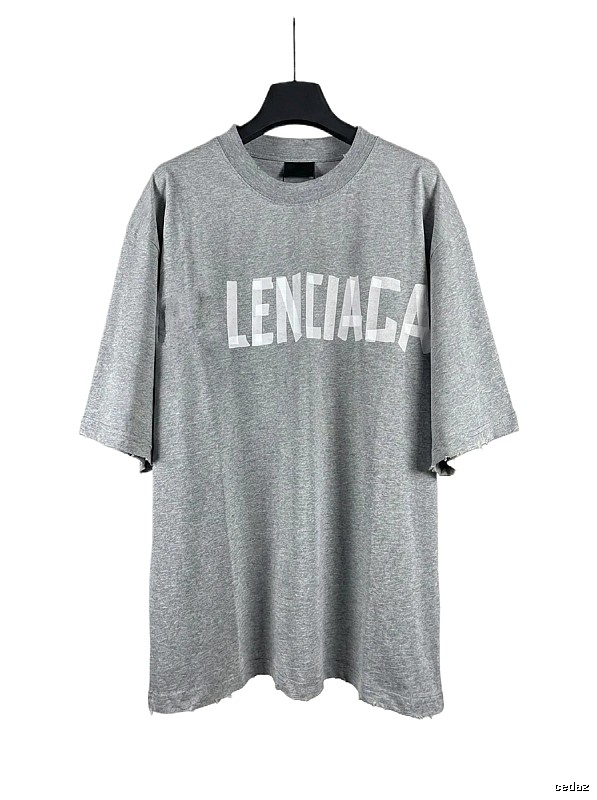 Balenciaga letter-style gray T-shirt
