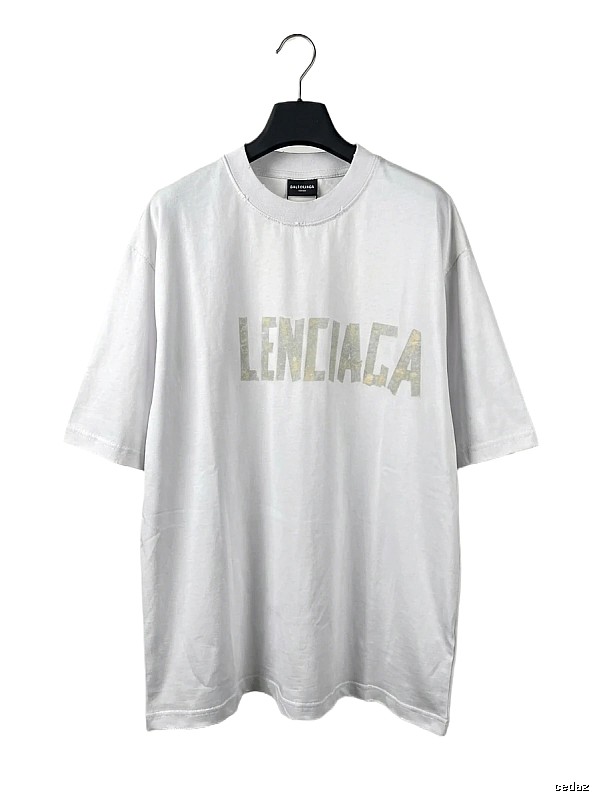 Balenciaga letter-style white T-shirt