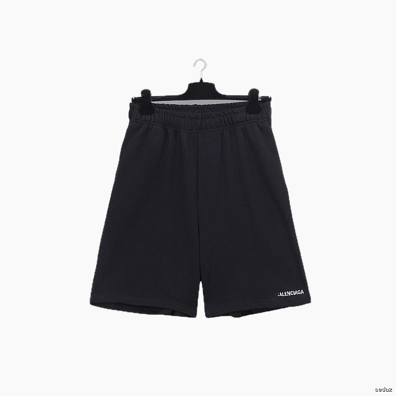 Balenciaga minimalist style black shorts