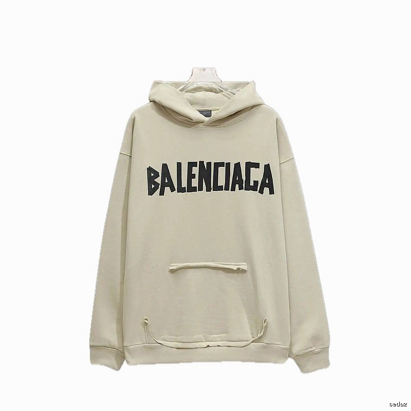 Balenciaga minimalist style off-white sweatshirt