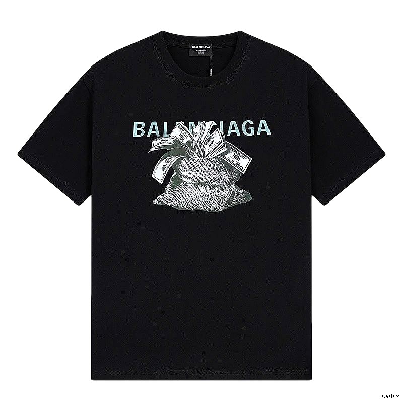 Balenciaga Money Bag Style Black T-shirt