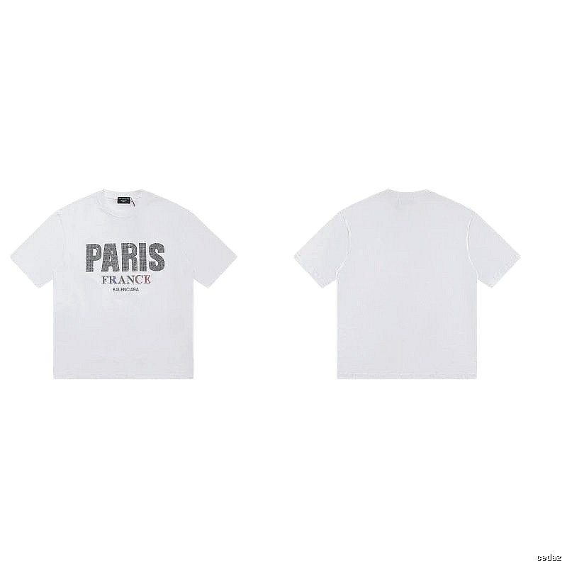 Balenciaga Paris Collection Minimalist Style White T-Shirt