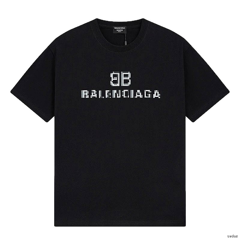 Balenciaga pixel-style black T-shirt