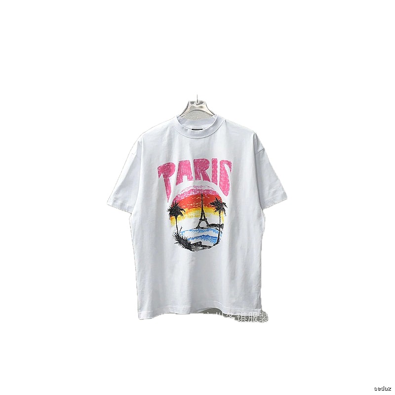Balenciaga Printed Casual White T-shirt
