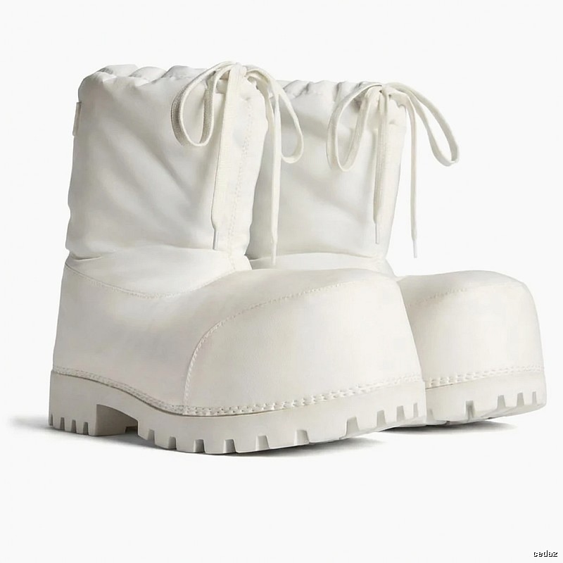 Balenciaga retro-style white boots