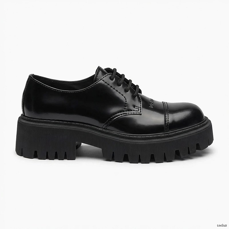 Balenciaga thick-soled British-style leather shoes