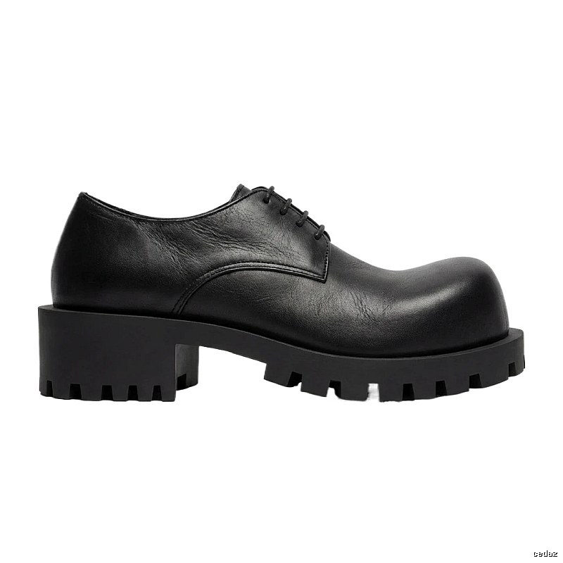 Balenciaga thick-soled retro-style leather shoes
