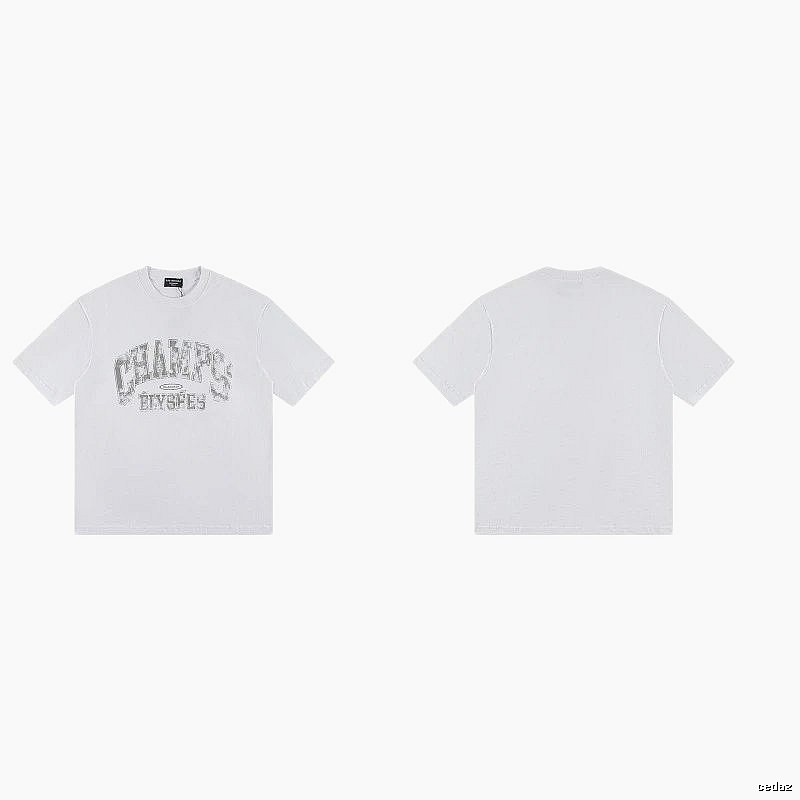 Balenciaga Vintage Distressed Lettering White T-Shirt
