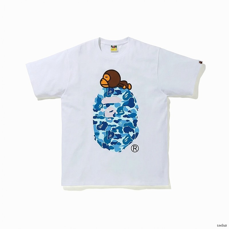 Bape Ape Camouflage Style White T-shirt