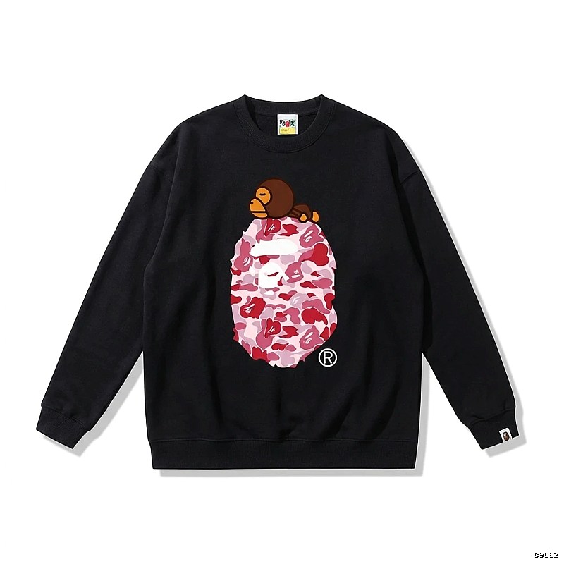 Bape Ape Head Camouflage Style Black Sweatshirt