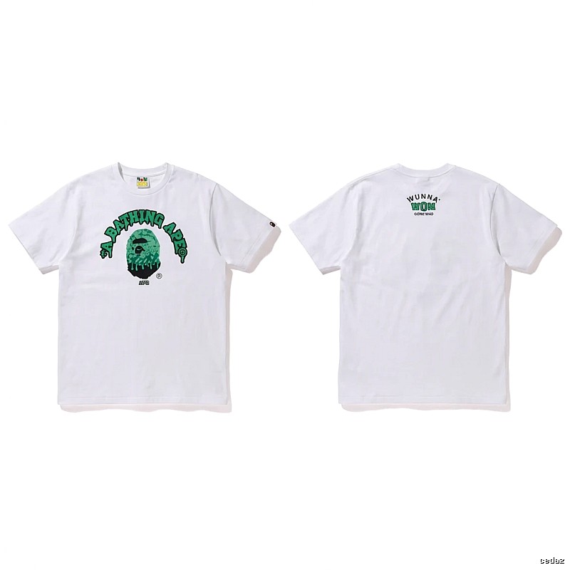 Bape Ape Head Minimalist Style White T-shirt