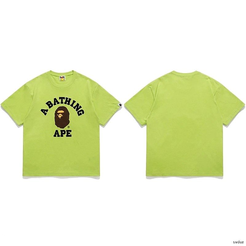 Bape Ape Head Trendy Brand Fluorescent Green T-shirt