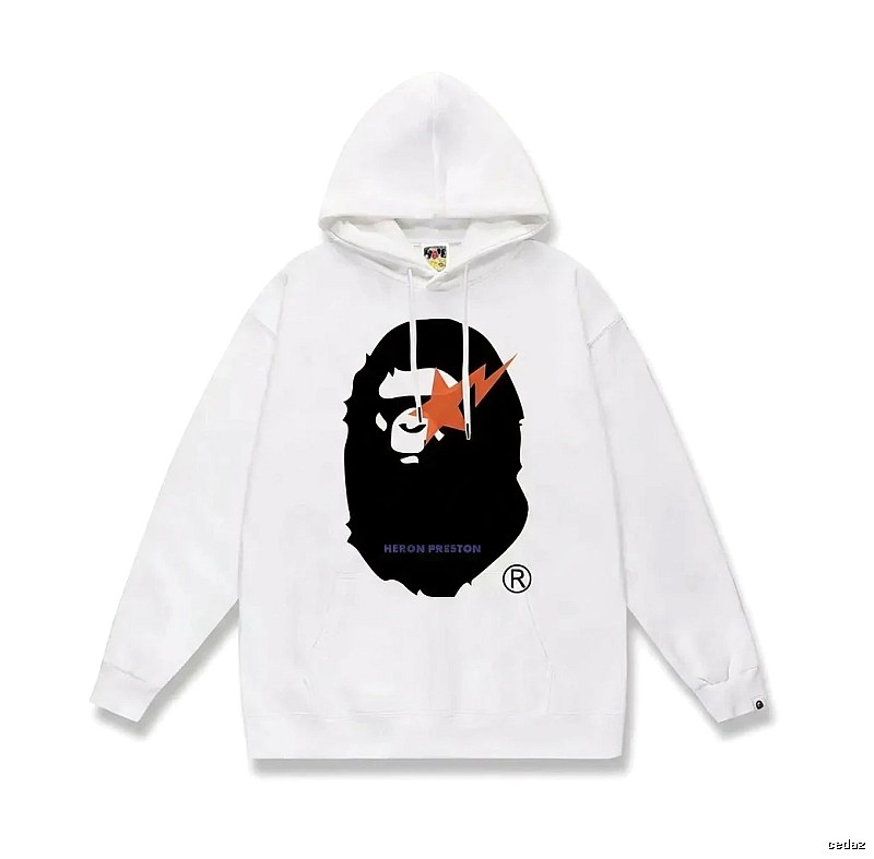 Bape Ape Head Trendy White Sweatshirt