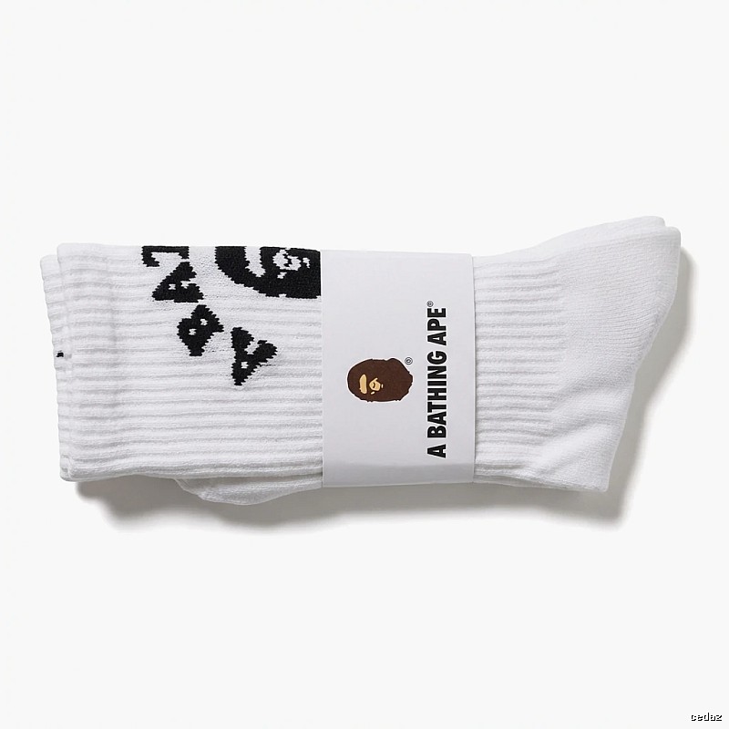Bape Ape Head White Trendy Socks