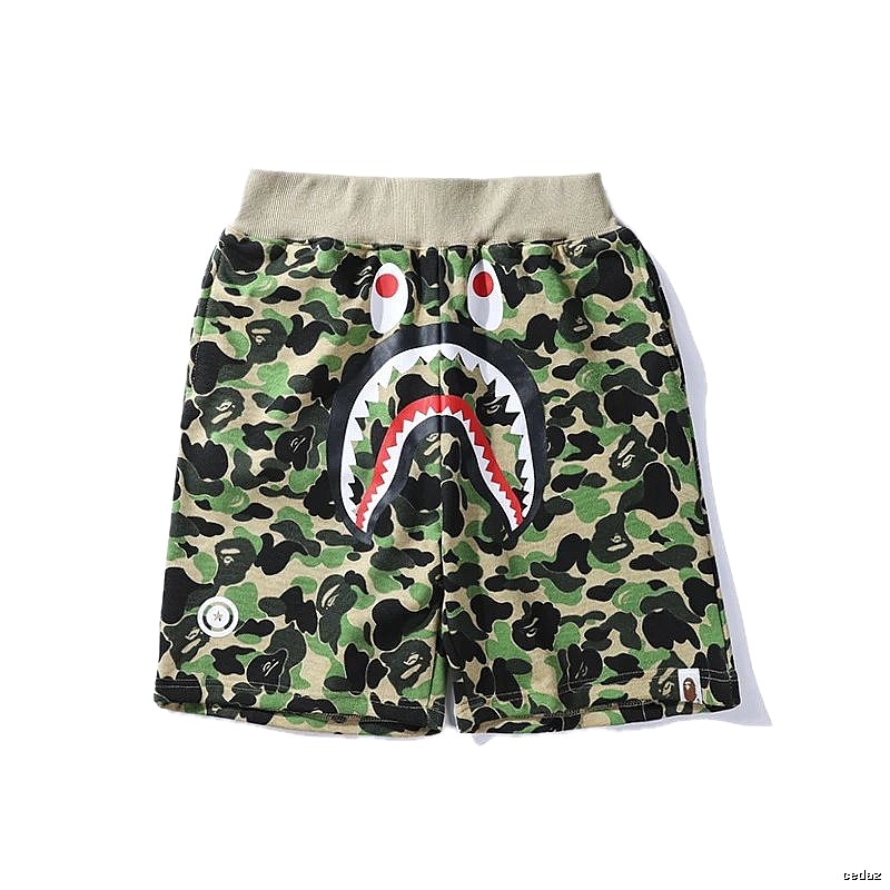 Bape camouflage shark-style shorts
