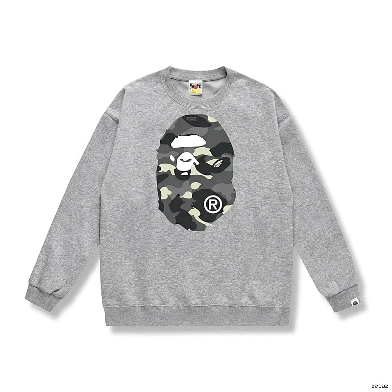 Bape camouflage style grey sweatshirt