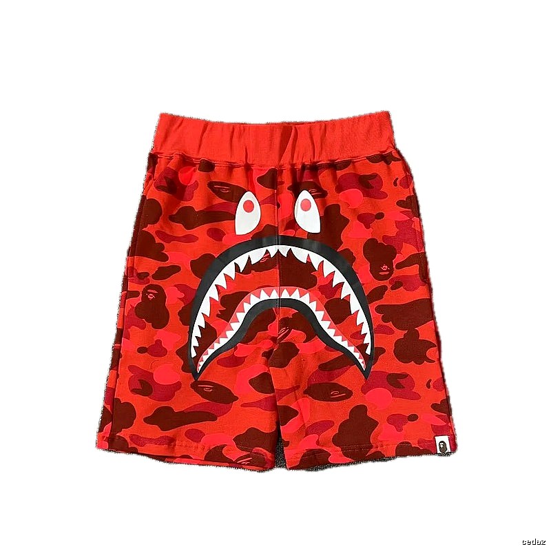 Bape Shark Camouflage Style Shorts