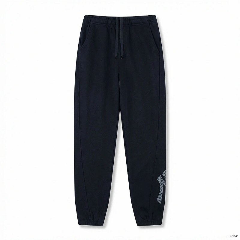 Basic style casual black pants of MLB