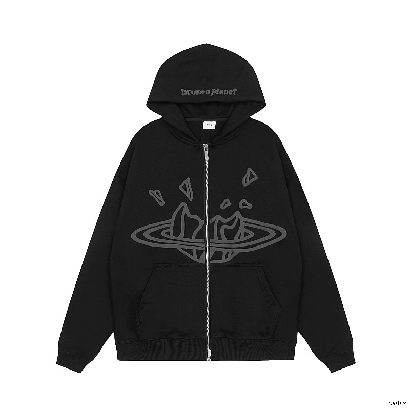 Broken Hearts Style H228 Skull Graphic Hoodie Campus Look