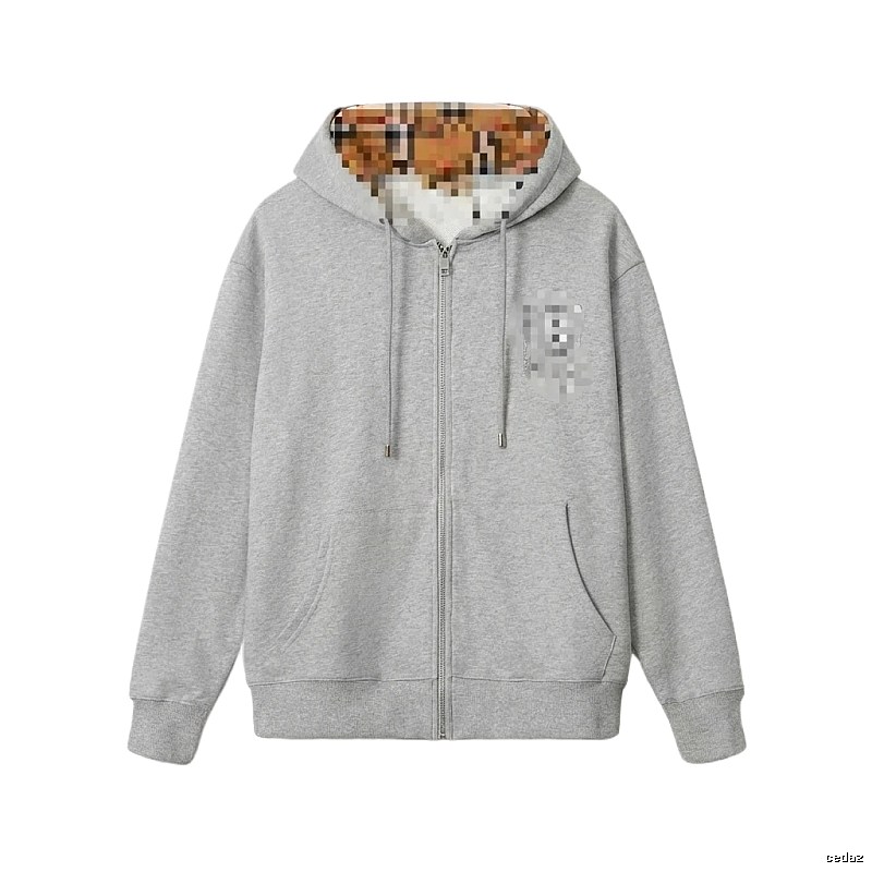 Burberry checkered casual grey hoodie