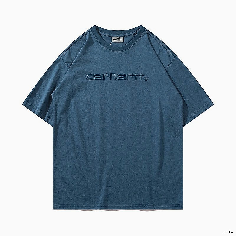 Carhartt Daily Logo T-shirt Light Blue Subtle for City Outfits